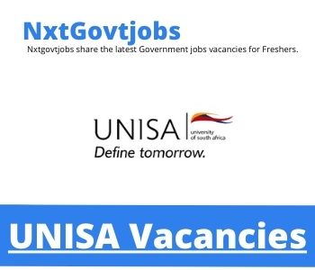 UNISA Professor Catalysis Research Vacancies in Pretoria 2023