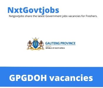 Gauteng Department of Health Vacancies 2022 @gauteng.gov.za