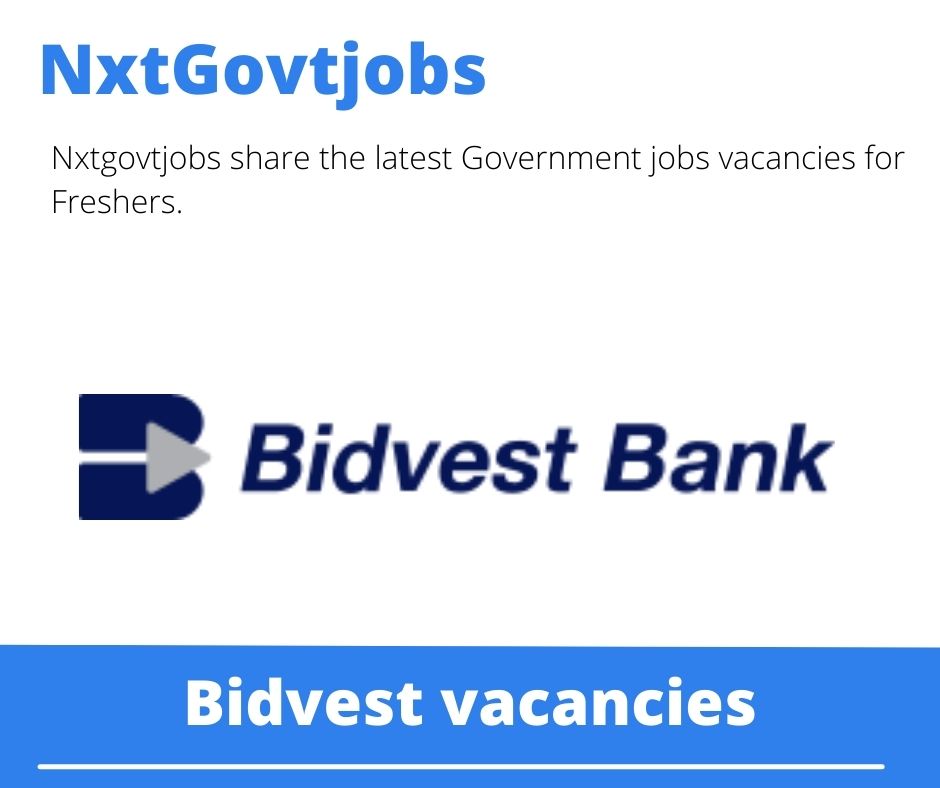 Bidvest vacancies
