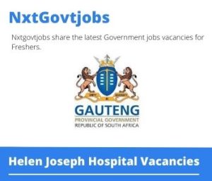 Helen Joseph Hospital Production Radiographer Jobs 2022 Apply Now @gpg.gov.za
