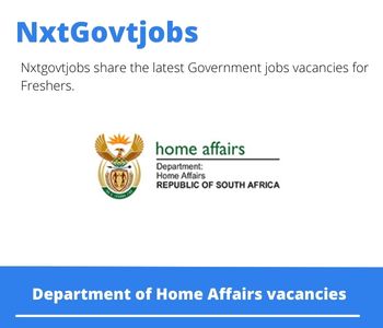 Home Affairs Immigration Officer Vacancies in Pretoria 2023