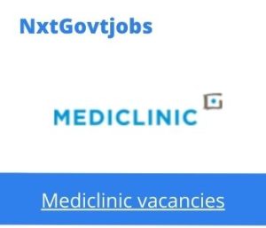 Mediclinic Vereeniging Hospital Night Duty Manager Vacancies in Vereeniging 2022