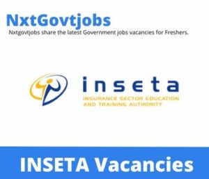 INSETA SCM Manager Vacancies in Johannesburg 2023