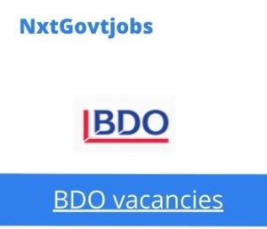 BDO Indirect Tax Senior Consultant Vacancies in Johannesburg 2023