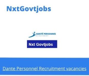 Dante Personnel Recruitment Operations Manager Vacancies in Johannesburg 2022