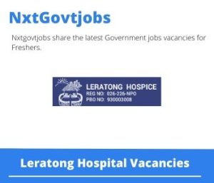 Leratong Hospital Nurse Infection Prevention & Control Vacancies in Krugersdorp 2023