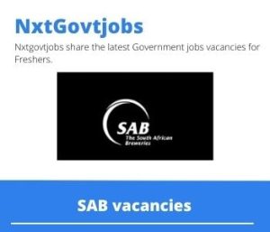 SAB Checker Operator Vacancies in Krugersdorp 2022