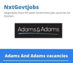 Adams And Adams E-Billing Clerk Vacancies in Pretoria 2023