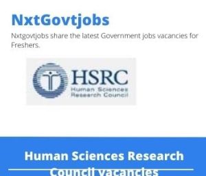 Human Sciences Research Council Unit Head Vacancies in Pretoria 2023