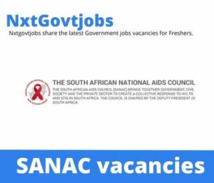SANAC Specialist Community Led Monitoring Vacancies in Pretoria 2023