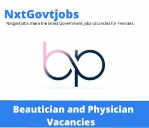 Beautician and Physician Aesthetic Therapist Vacancies in Johannesburg 2022