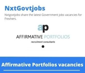 Affirmative Portfolios Supplier Development Specialist Vacancies in Johannesburg 2023