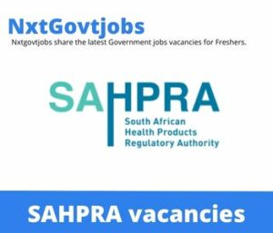 SAHPRA Officer Pharmaceutical Vacancies in Pretoria 2023