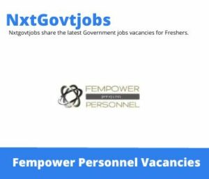 Fempower Personnel R And D Draughtsperson Vacancies in Johannesburg 2023
