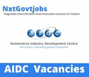 AIDC Procurement Manager Vacancies in Rosslyn 2023