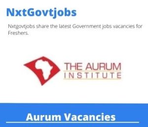 Aurum Group M&e Specialist Monitoring Vacancies in Parktown 2023
