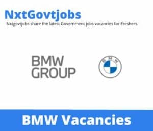 BMW Process Leader Vacancies in Midrand – Deadline 31 May 2023