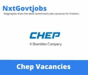 Chep Technical Supervisor Vacancies in Boksburg – Deadline 05 Oct 2023