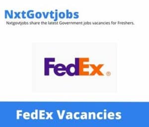 FedEx Handler Vacancies in Johannesburg – Deadline 25 Sep 2023