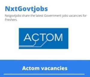 Actom Sales Representative Vacancies in Benoni – Deadline 10 May 2023