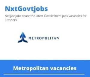 Metropolitan Financial Advisor Vacancies in Kempton Park – Deadline 14 Jan 2024
