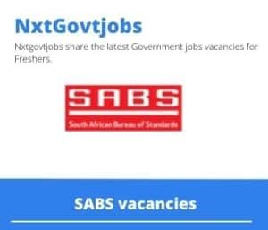 SABS Test Officer Vacancies in Pretoria – Deadline 20 Nov 2023