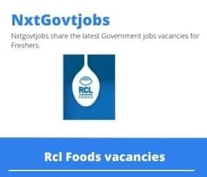 Rcl Foods Storeman Vacancies in Centurion- Deadline 01 Oct 2023