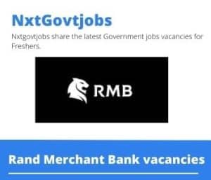 Rand Merchant Bank Talent and Performance Management Vacancies in Johannesburg – Deadline 28 Apr 2023
