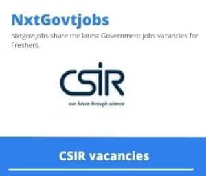 CSIR Senior Project Coordinator Vacancies in Pretoria – Deadline 03 May 2023