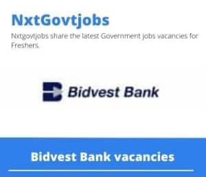Bidvest Bank Money Laundering Manager Vacancies in Sandton 2023