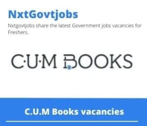 C.U.M Books Assistant Managers And Supervisors Vacancies in Pretoria – Deadline 05 July 2023