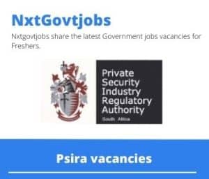 Psira Inspector Vacancies in Gauteng 2023