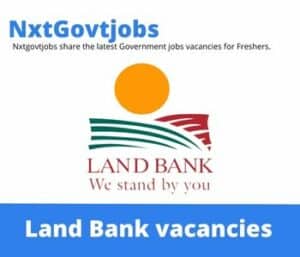 Land Bank Senior Specialist Vacancies in Centurion – Deadline 08 May 2023