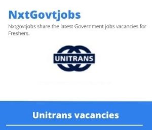 Unitrans Contract Manager Vacancies in Johannesburg – Deadline 11 Aug 2023
