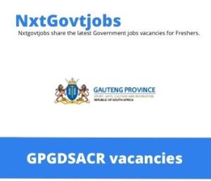 Senior Administration Officer vacancies in Gauteng Department of Sport, Arts, Culture and Recreation – Deadline 14 Jul 2023