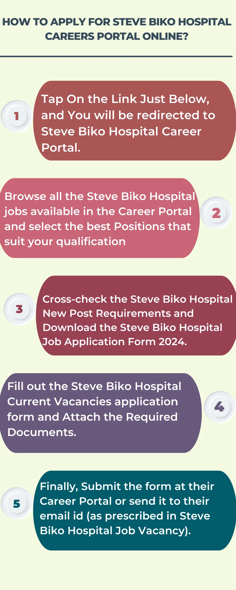How To Apply for Steve Biko Hospital Careers Portal Online?